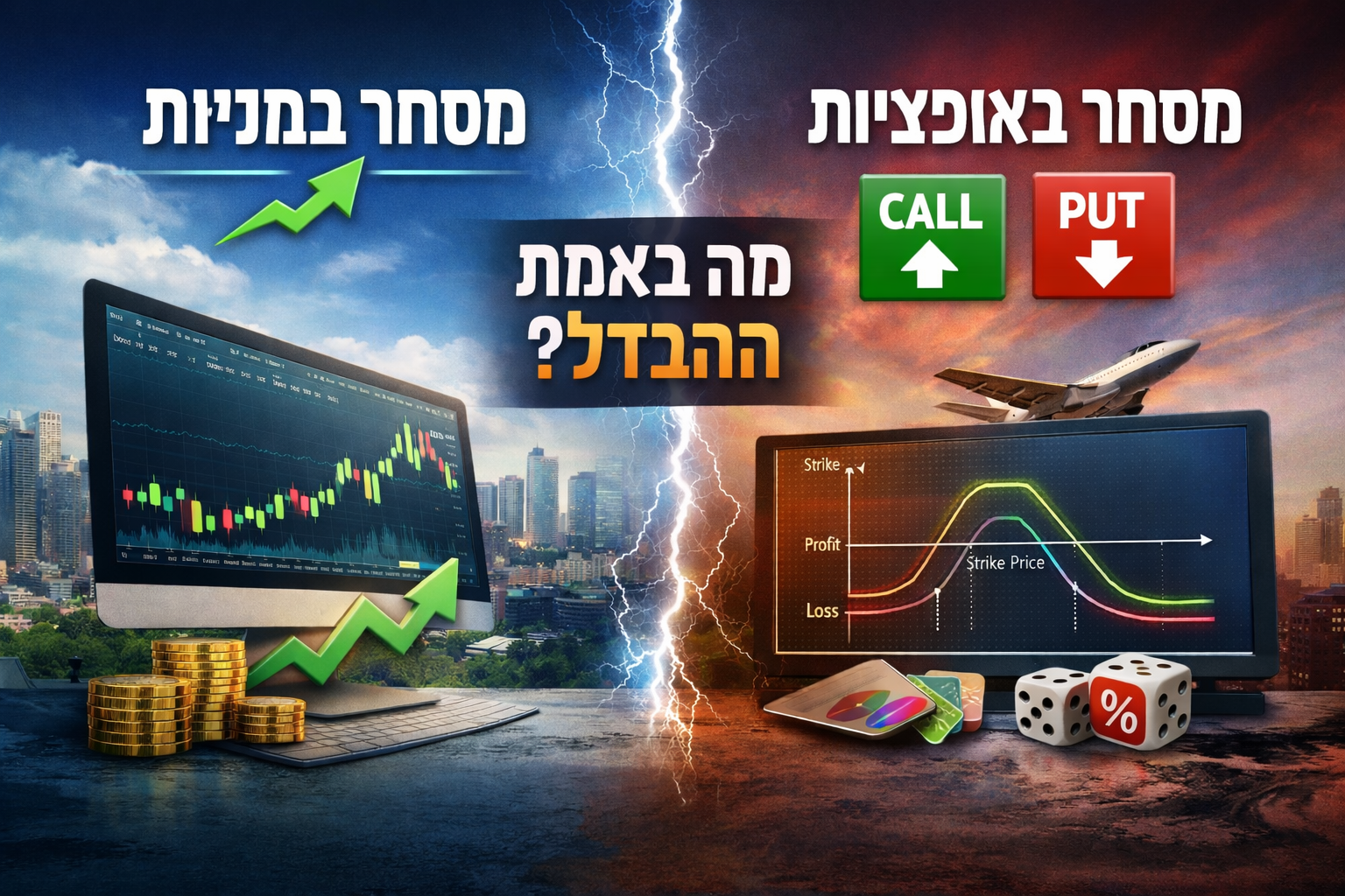 מסחר במניות מול מסחר באופציות